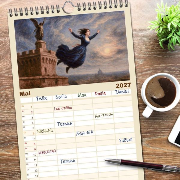 Produktbild: Familienplaner 2027 - Die ber&uuml;hmtesten Opern der Welt mit 5 Spalten (Wandkalender, 21 x 45 cm) CALVENDO