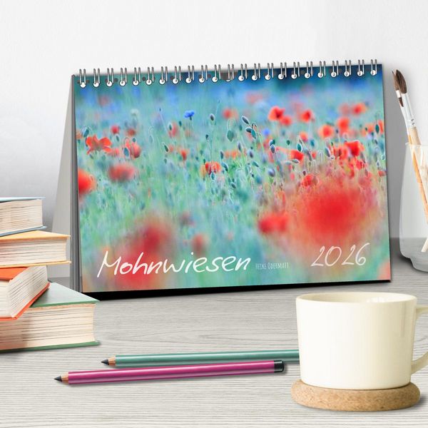 Produktbild: Mohnwiesen (Tischkalender 2026 DIN A5 quer), CALVENDO Monatskalender