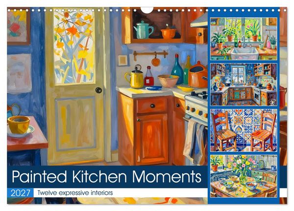 Produktbild: Painted Kitchen Moments - Twelve expressive interiors (Wall Calendar 2027 DIN A3 landscape), CALVENDO 12 Month Wall Calendar
