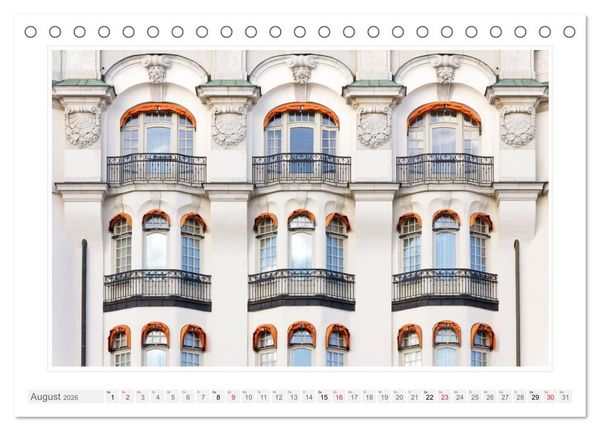 Produktbild: Architektur. Imposante Fassaden (Tischkalender 2026 DIN A5 quer), CALVENDO Monatskalender