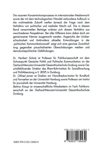 Produktbild: Machtkonzentration in der Multimediagesellschaft?
