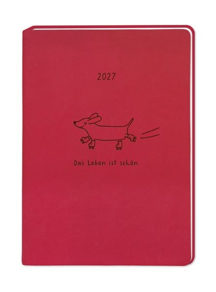 Produktbild: Terminplaner Lederlook 2027 Rot