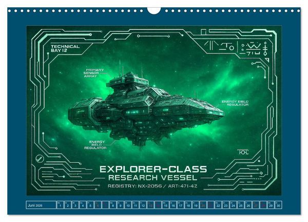 Produktbild: Intelligente Alientechnik (Wandkalender 2026 DIN A3 quer), CALVENDO Monatskalender