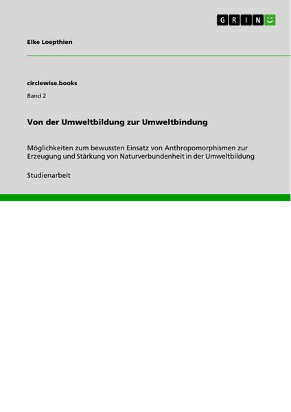 Produktbild: Von der Umweltbildung zur Umweltbindung