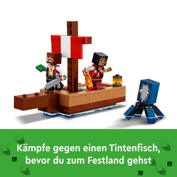 Produktbild: LEGO Minecraft 21259 Die Piratenschiffreise, Gamer Spielzeug ab 8 Jahren
