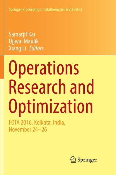Produktbild: Operations Research and Optimization