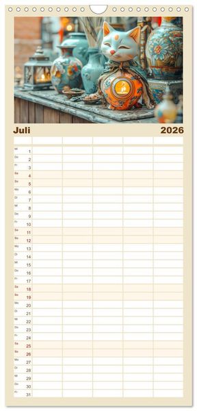 Produktbild: Familienplaner 2026 - Lichtvolle Stillleben mit 5 Spalten (Wandkalender, 21 x 45 cm) CALVENDO