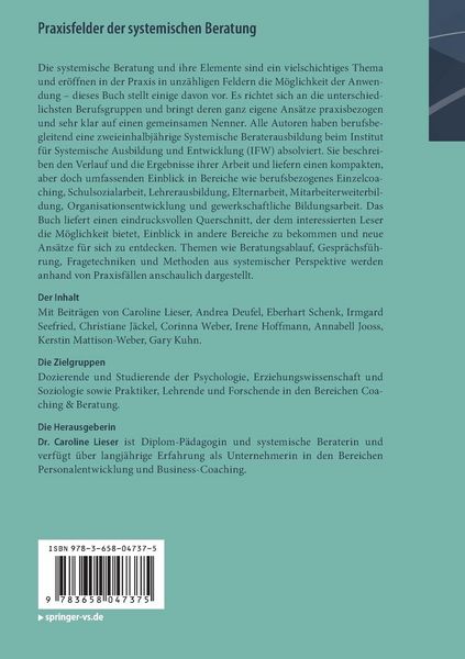 Produktbild: Praxisfelder der systemischen Beratung