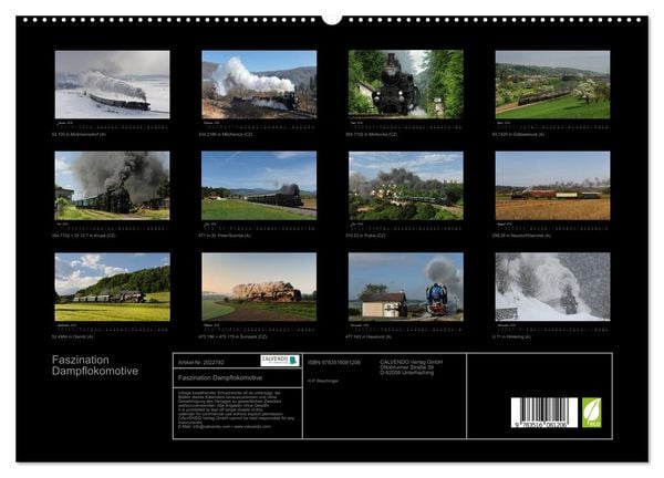 Produktbild: Faszination Dampflokomotive (hochwertiger Premium Wandkalender 2026 DIN A2 quer), Kunstdruck in Hochglanz