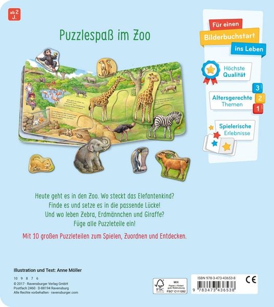 Produktbild: Mein gro&szlig;es Puzzlebuch - Zoo