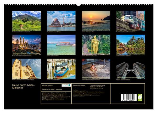 Produktbild: Reise durch Asien - Malaysia (hochwertiger Premium Wandkalender 2026 DIN A2 quer), Kunstdruck in Hochglanz