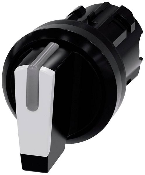 Siemens 3SU10022BM600AA0 3SU1002-2BM60-0AA0 Knebelschalter Frontring Kunststoff Schwarz, Weiß 2 x 45 ° 1 St.