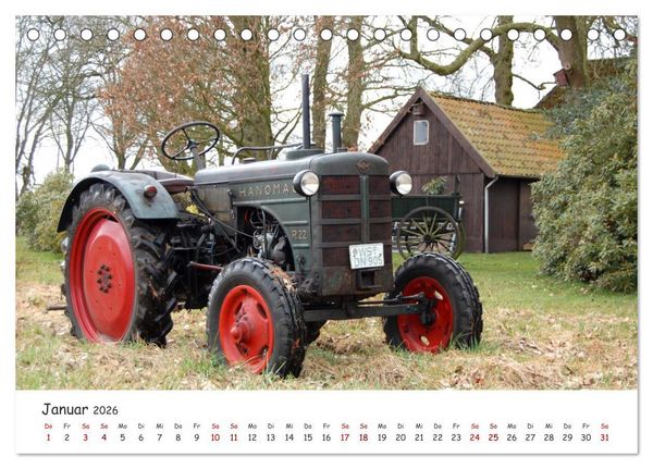 Produktbild: Historische Traktoren 2026 (Tischkalender 2026 DIN A5 quer), CALVENDO Monatskalender
