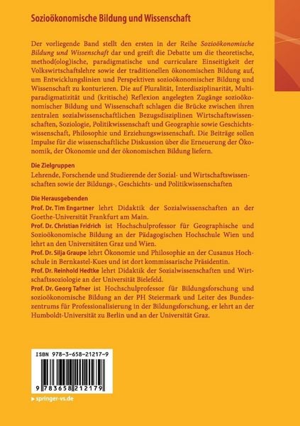 Produktbild: Sozio&ouml;konomische Bildung und Wissenschaft