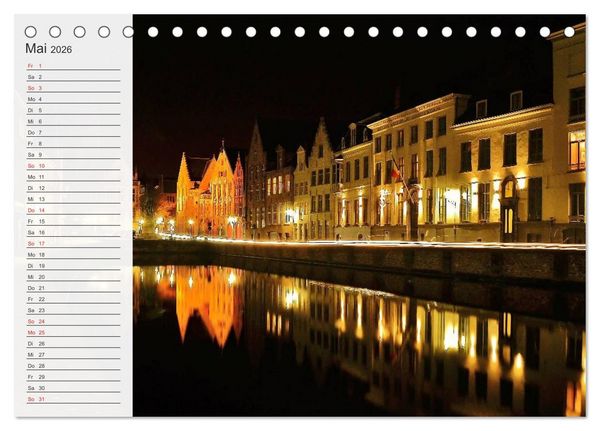 Produktbild: Belgien entdecken - Br&uuml;gge und Leuven (Tischkalender 2026 DIN A5 quer), CALVENDO Monatskalender
