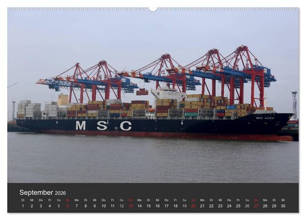 Produktbild: Hafen Hamburg 2026 (Wandkalender 2026 DIN A2 quer), CALVENDO Monatskalender