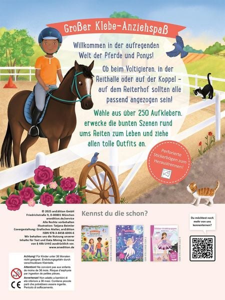 Produktbild: Erstes Stickern Anziehpuppen &ndash; Reiterhof