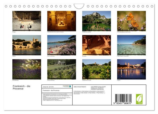 Produktbild: Frankreich - die Provence (Wandkalender 2026 DIN A4 quer), CALVENDO Monatskalender
