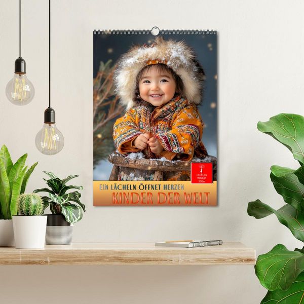 Produktbild: Kinder der Welt - ein L&auml;cheln &ouml;ffnet Herzen (Wandkalender 2026 DIN A3 hoch), CALVENDO Monatskalender