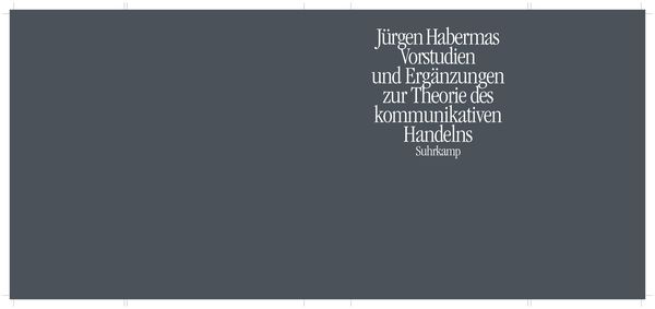 Produktbild: Vorstudien und Erg&auml;nzungen zur Theorie des kommunikativen Handelns