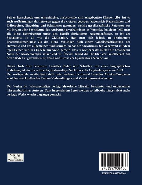 Produktbild: Ferdinand Lassalles Reden und Schriften