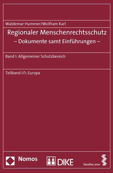 Produktbild: Regionaler Menschenrechtsschutz - Dokumente samt Einf&uuml;hrungen