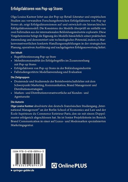 Produktbild: Erfolgsfaktoren von Pop-up Stores