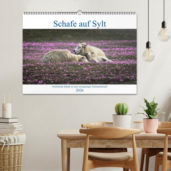 Produktbild: Schafe auf Sylt (Wandkalender 2026 DIN A2 quer), CALVENDO Monatskalender