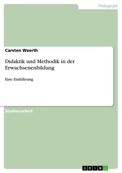 Produktbild: Didaktik und Methodik in der Erwachsenenbildung