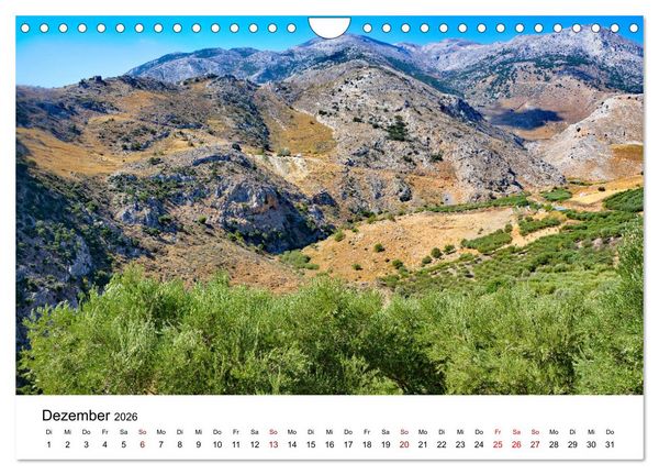 Produktbild: Kretas Traumlandschaften (Wandkalender 2026 DIN A4 quer), CALVENDO Monatskalender