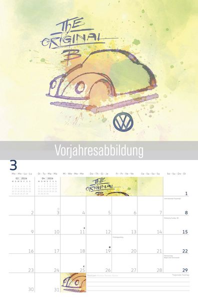 Produktbild: VW Brosch&uuml;renkalender Illustrationen 2027