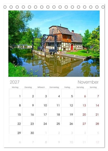 Produktbild: Tischplaner 2027 - Spreewald Natur und Kulturlandschaft (A5 Tischkalender zum Aufstellen) CALVENDO