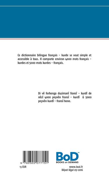 Produktbild: Dictionnaire bilingue fran&ccedil;ais - kurde