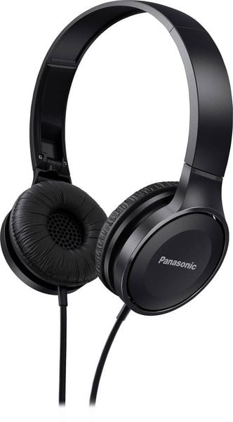 Panasonic RP-HF100ME On Ear Kopfhörer kabelgebunden Schwarz Faltbar, Headset