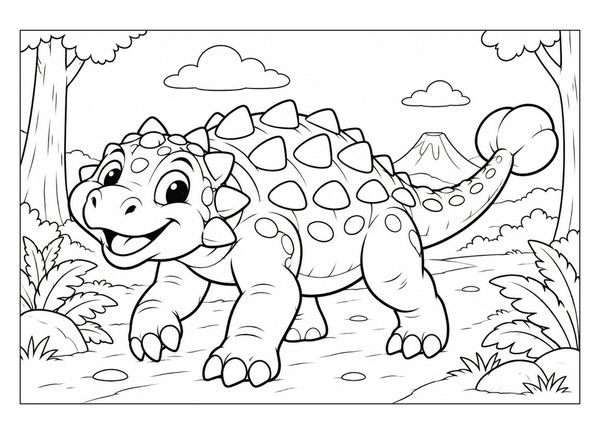 Produktbild: Dino Malbuch f&uuml;r Kinder ab 4 Jahren mit 50 s&uuml;&szlig;en Ausmalbildern