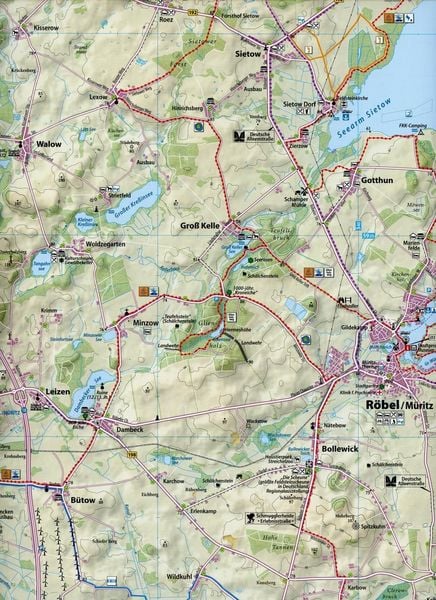 Produktbild: Klemmer Pocket Rad- und Wanderkarte R&ouml;bel/M&uuml;ritz und Umgebung