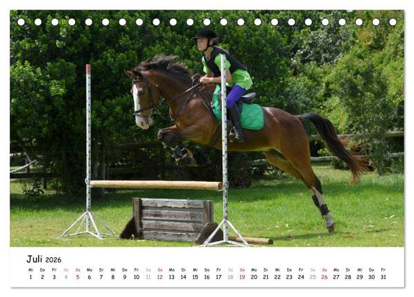 Produktbild: Pony Springreiten (Tischkalender 2026 DIN A5 quer), CALVENDO Monatskalender