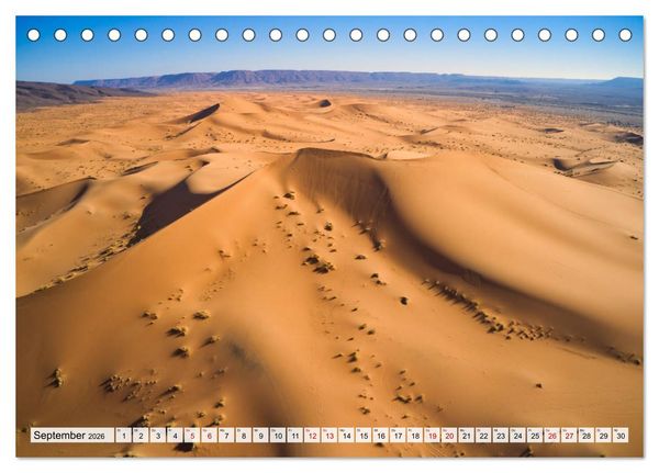 Produktbild: Marokko - Faszinierende Landschaften und traditionelle Bauwerke von oben (Tischkalender 2026 DIN A5 quer), CALVENDO Monatskalender