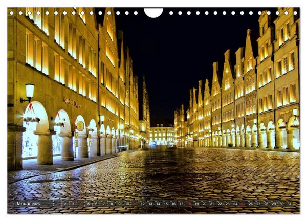 Produktbild: M&uuml;nster - Historische Stadt mit jungem Gesicht (Wandkalender 2026 DIN A4 quer), CALVENDO Monatskalender