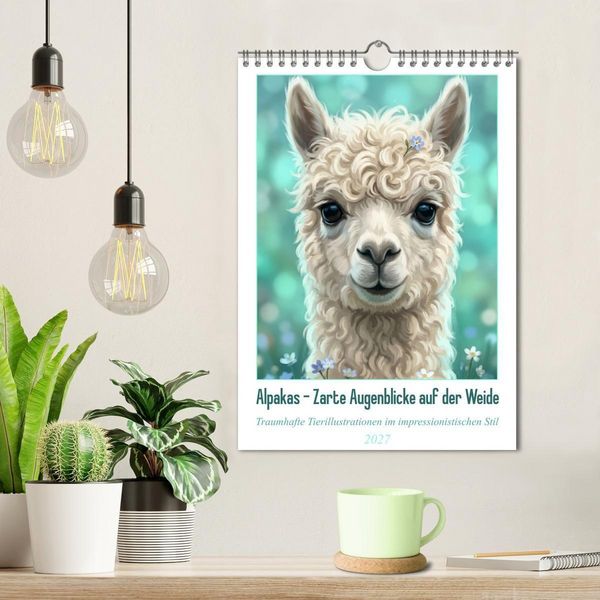 Produktbild: Alpakas - Zarte Augenblicke auf der Weide (Wandkalender 2027 DIN A4 hoch), CALVENDO Monatskalender