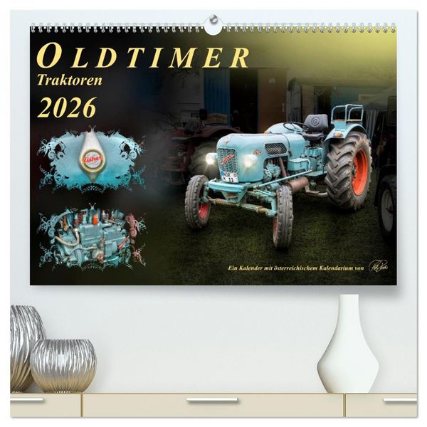 Produktbild: Oldtimer - Traktoren (hochwertiger Premium Wandkalender 2026 DIN A2 quer), Kunstdruck in Hochglanz