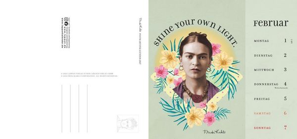Produktbild: Frida Kahlo Postkartenkalender 2027 - I paint my own reality