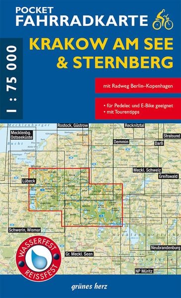 Produktbild: Pocket-Fahrradkarte Krakow am See & Sternberg