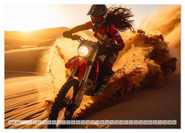Produktbild: W&uuml;stenabenteuer - Spektakul&auml;re Moto-Rallys (Wandkalender 2026 DIN A4 quer), CALVENDO Monatskalender