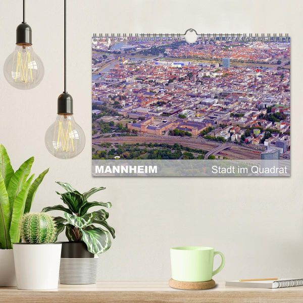 Produktbild: Mannheim - Stadt im Quadrat (Wandkalender 2026 DIN A4 quer), CALVENDO Monatskalender