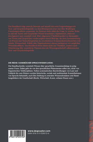 Produktbild: Handbuch Text und Gespr&auml;ch