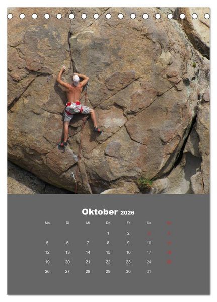 Produktbild: Erlebnis Outdoor Klettern (Tischkalender 2026 DIN A5 hoch), CALVENDO Monatskalender
