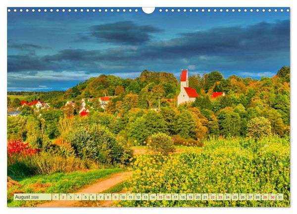 Produktbild: Die Stauden, Kirchen und Kapellen im Naturpark Augsburg westliche W&auml;lder (Wandkalender 2026 DIN A3 quer), CALVENDO Monatskalender