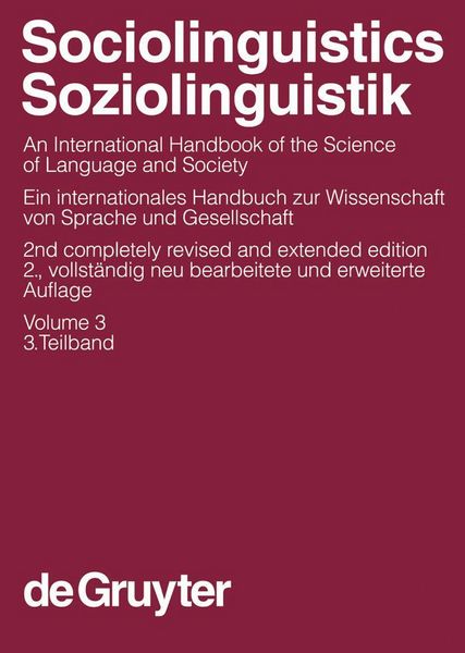 Produktbild: Sociolinguistics / Soziolinguistik. Volume 3