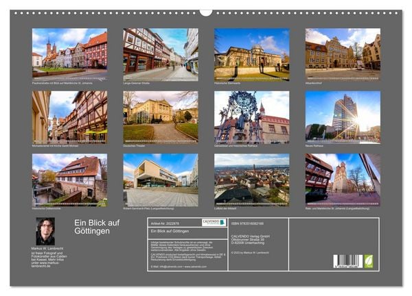 Produktbild: Ein Blick auf G&ouml;ttingen (Wandkalender 2026 DIN A2 quer), CALVENDO Monatskalender